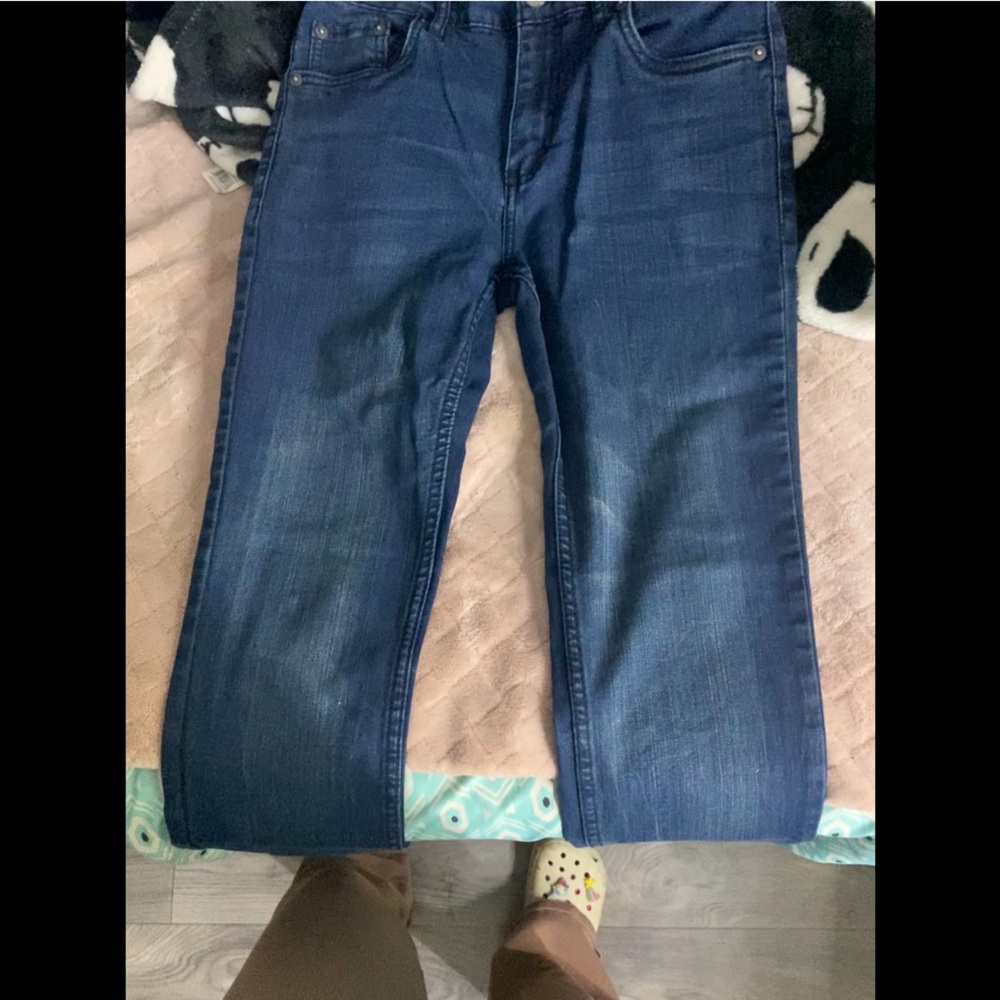 Boys dark wash levi jeans 512 slim taper